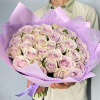 Bouquet of 35 lilac roses