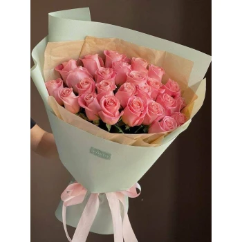 31 қызғылт раушан гүл шоғы